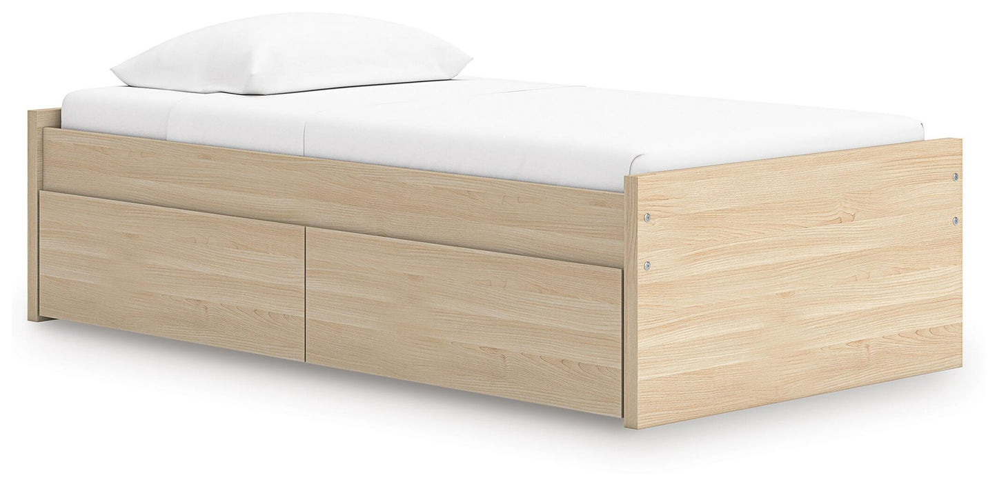 Cama individual Onita con plataforma y 1 compartimento lateral