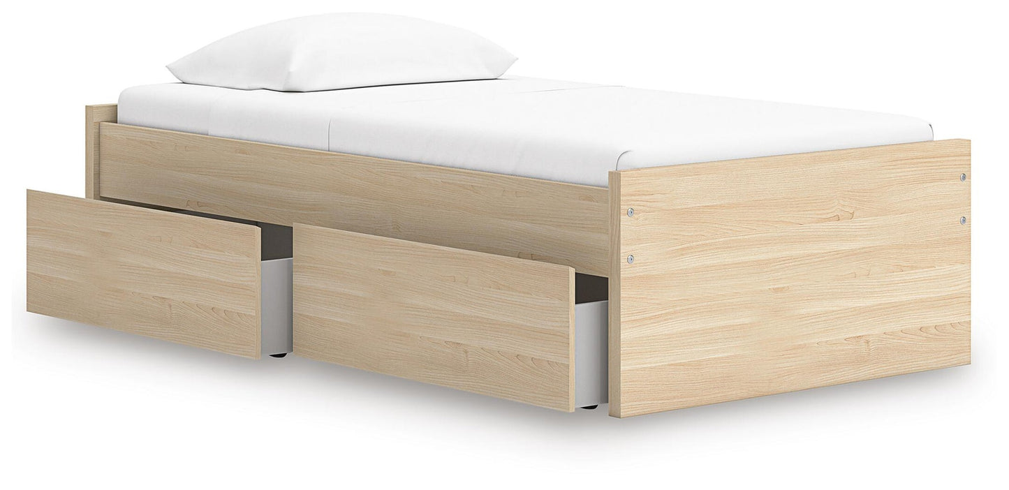 Cama individual Onita con plataforma y 1 compartimento lateral