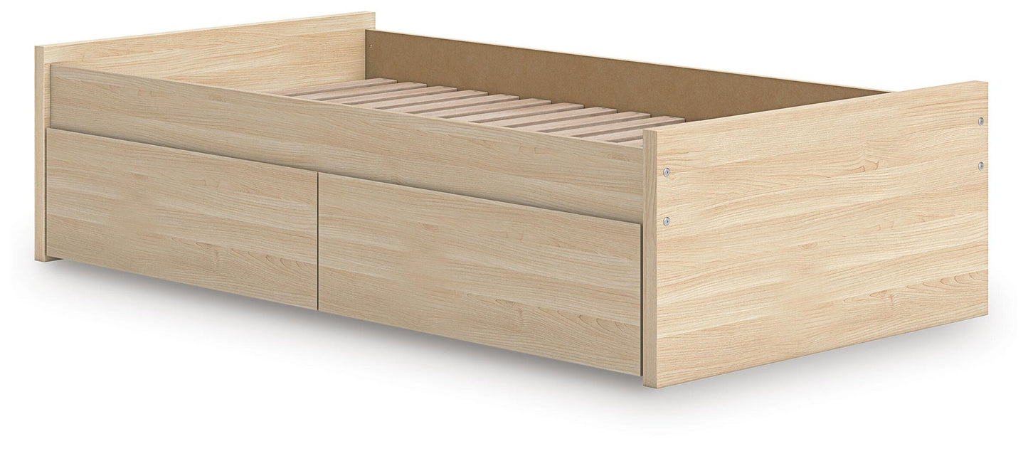 Cama individual Onita con plataforma y 1 compartimento lateral
