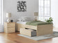 Cama individual Onita con plataforma y 1 compartimento lateral