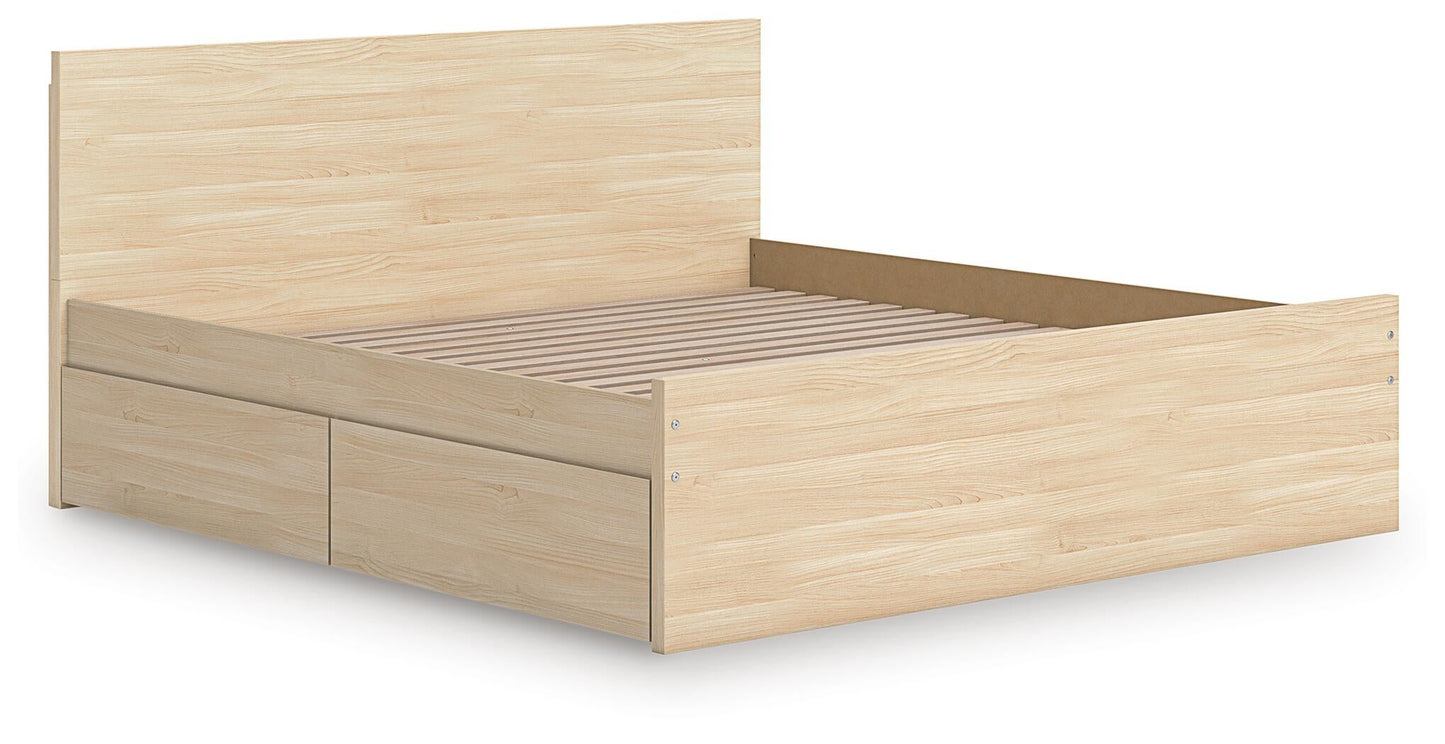 Cama Onita Queen con plataforma y 2 compartimentos laterales