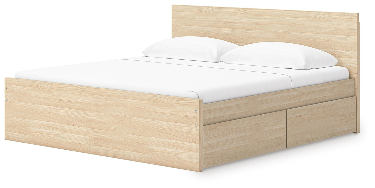 Cama Onita Queen con plataforma y 2 compartimentos laterales