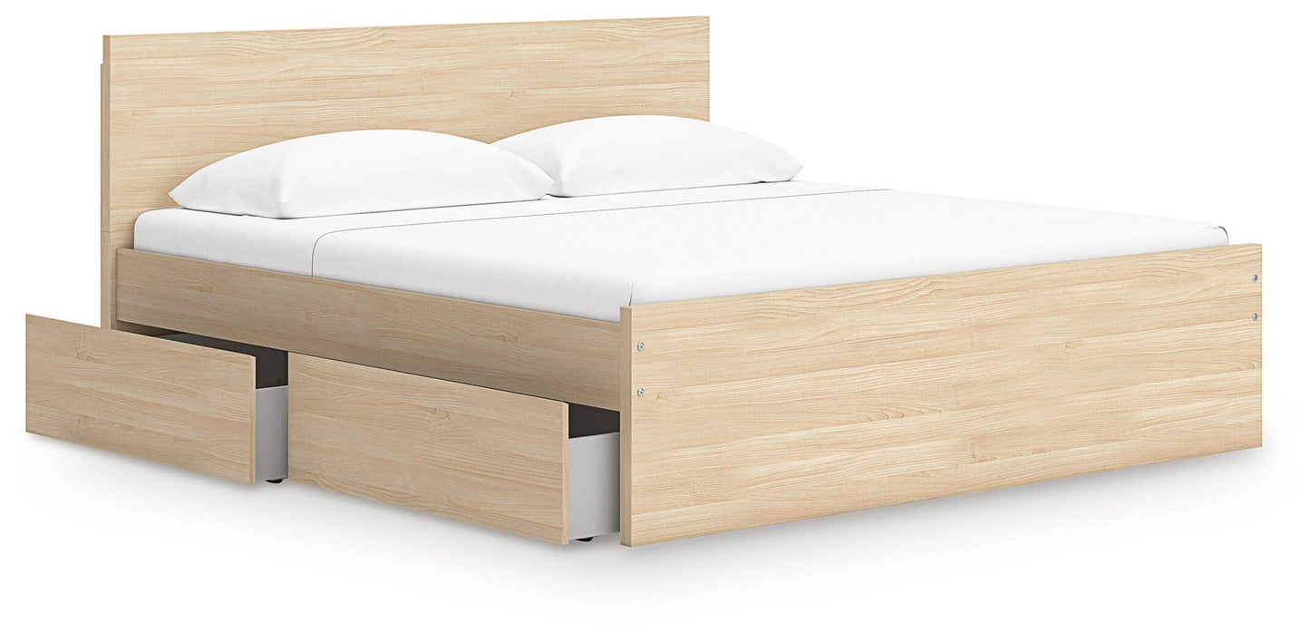 Cama Onita Queen con plataforma y 2 compartimentos laterales