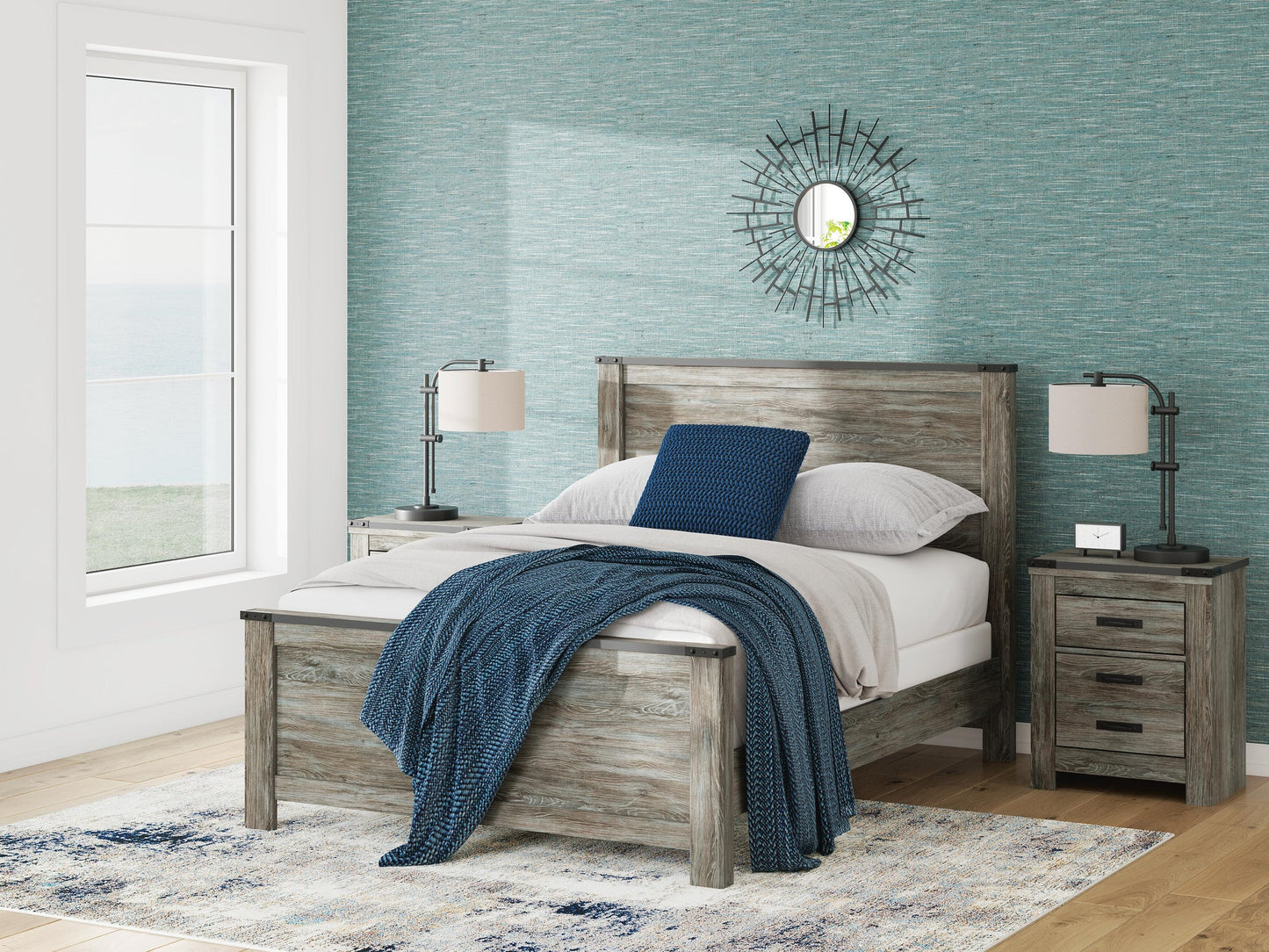 Cama con panel Queen Frandern