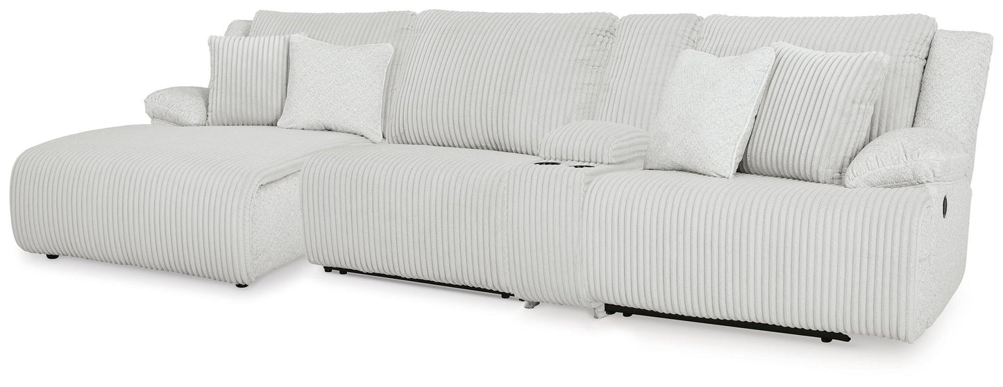 Sofá seccional reclinable de 4 piezas de gama alta con chaise longue