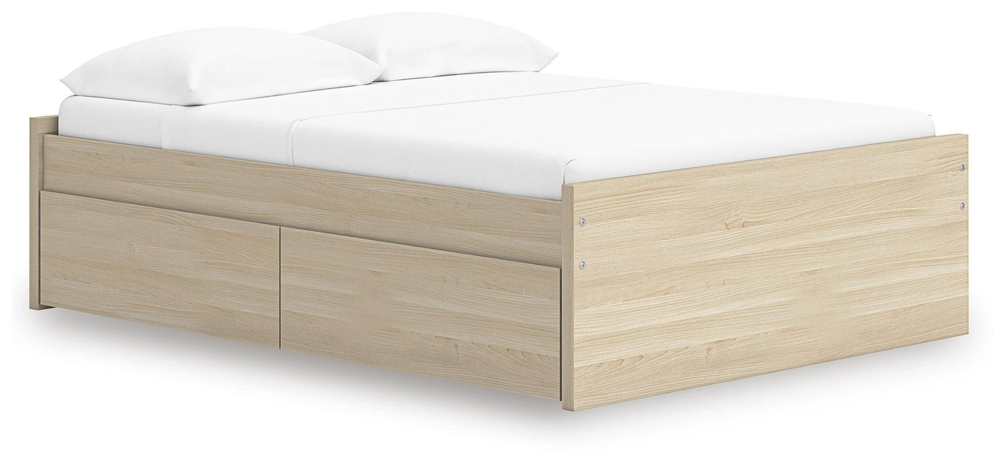 Cama Onita de plataforma completa con 2 compartimentos laterales