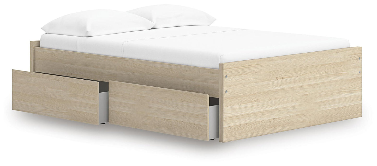 Cama Onita de plataforma completa con 2 compartimentos laterales