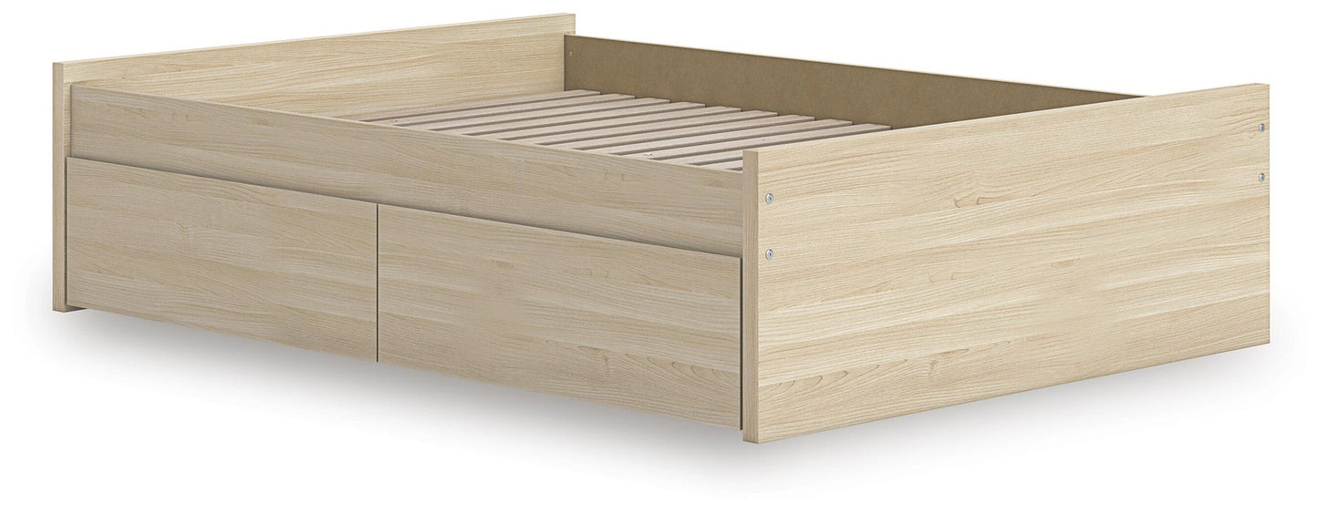 Cama Onita de plataforma completa con 2 compartimentos laterales