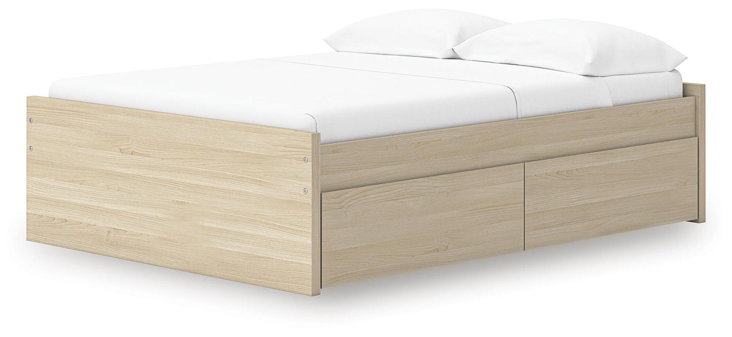 Cama Onita de plataforma completa con 2 compartimentos laterales
