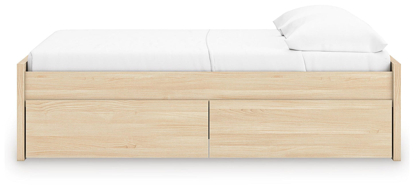 Cama Onita de plataforma completa con 2 compartimentos laterales