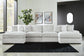 Magnífico sofá seccional de 4 piezas con chaise longue doble