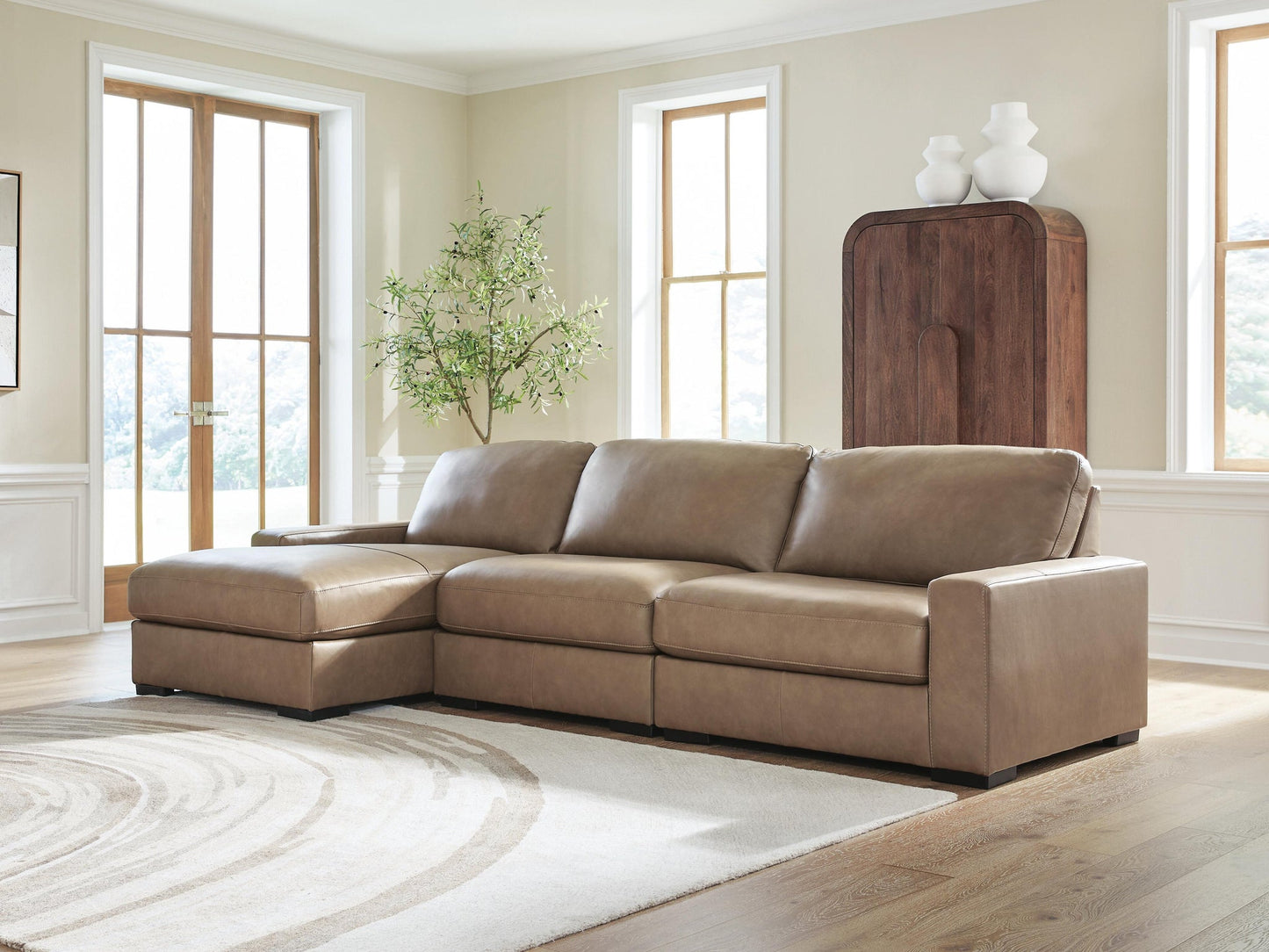 Sofá seccional de 3 piezas Veronella con chaise longue