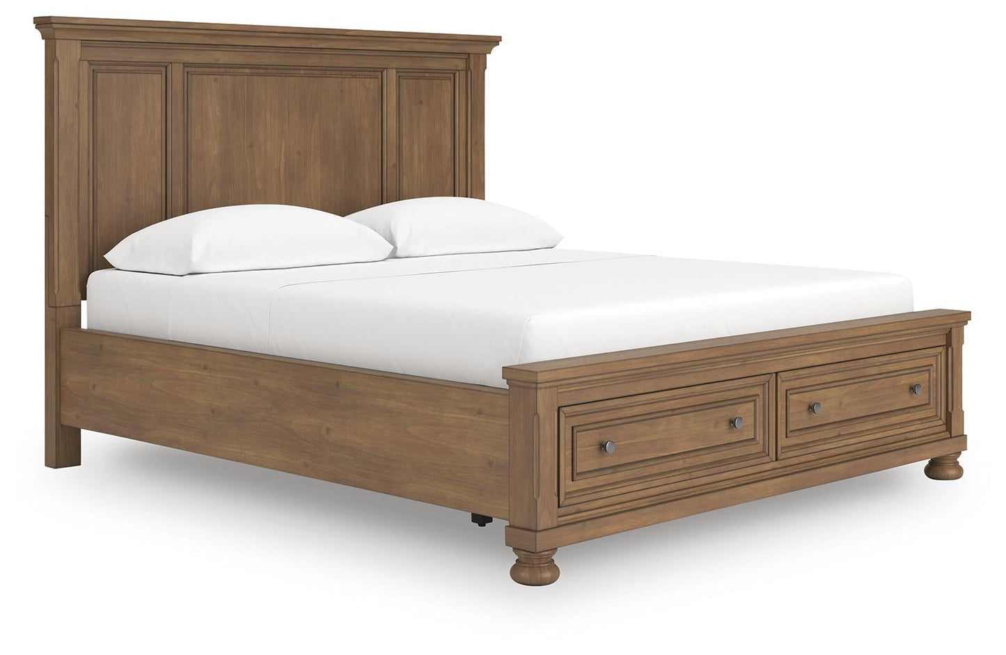 Cama con almacenamiento Feddinger California King con panel