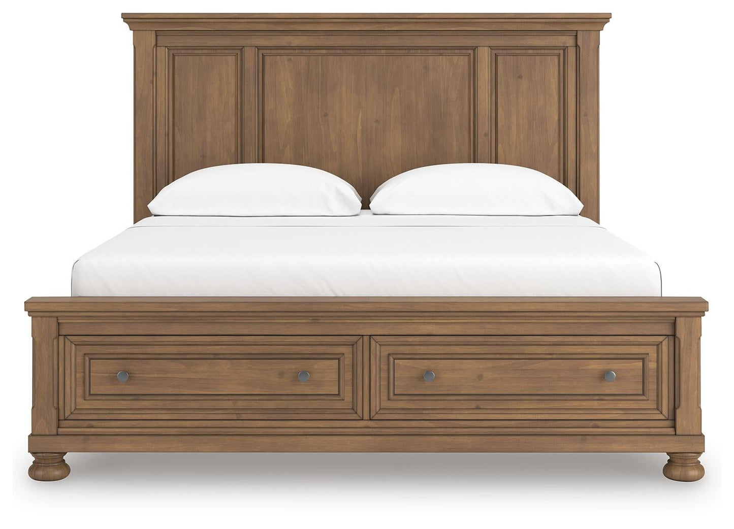 Cama con almacenamiento Feddinger California King con panel