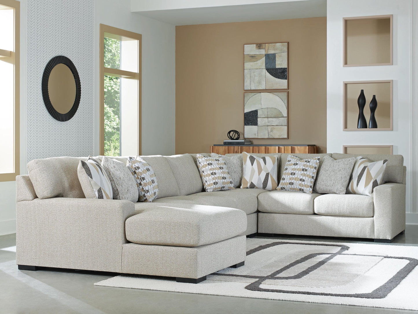 Sofá seccional Laurelgrove de 5 piezas con chaise longue