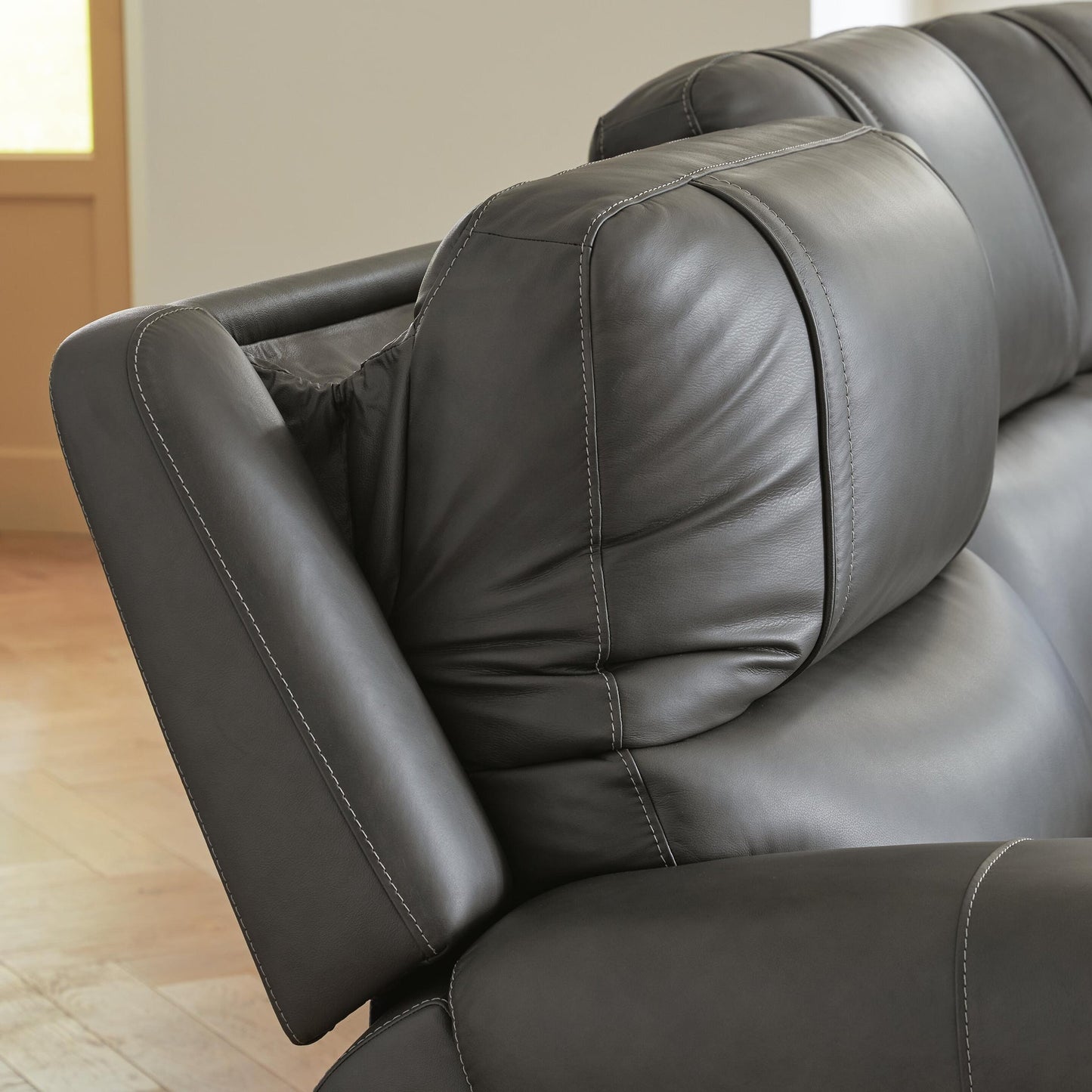 5Z - Sofá seccional reclinable eléctrico de 2 piezas Pittson