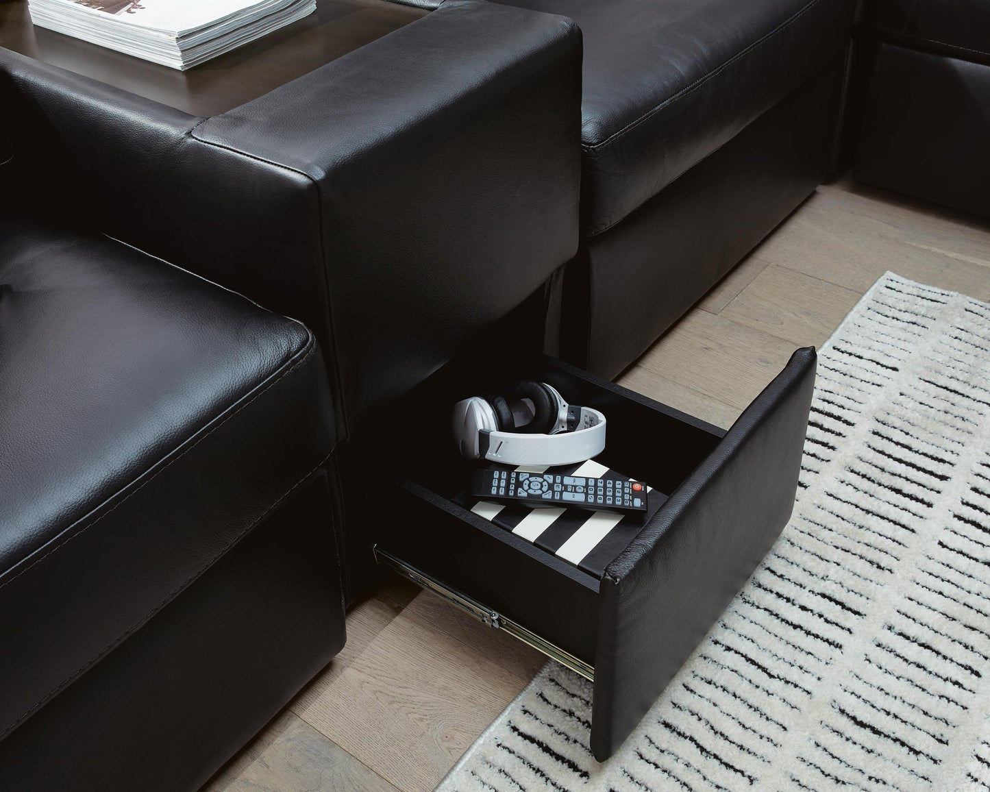 Sofá seccional ModMax II de 8 piezas con chaise longue y consolas de almacenamiento