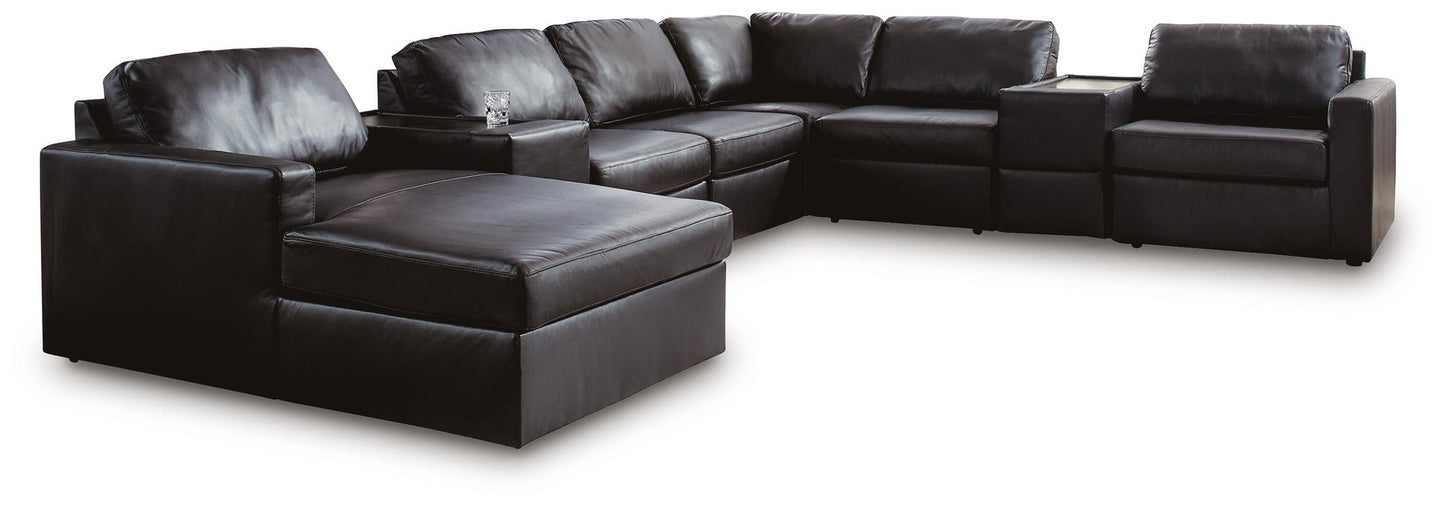 Sofá seccional ModMax II de 8 piezas con chaise longue y consolas de almacenamiento