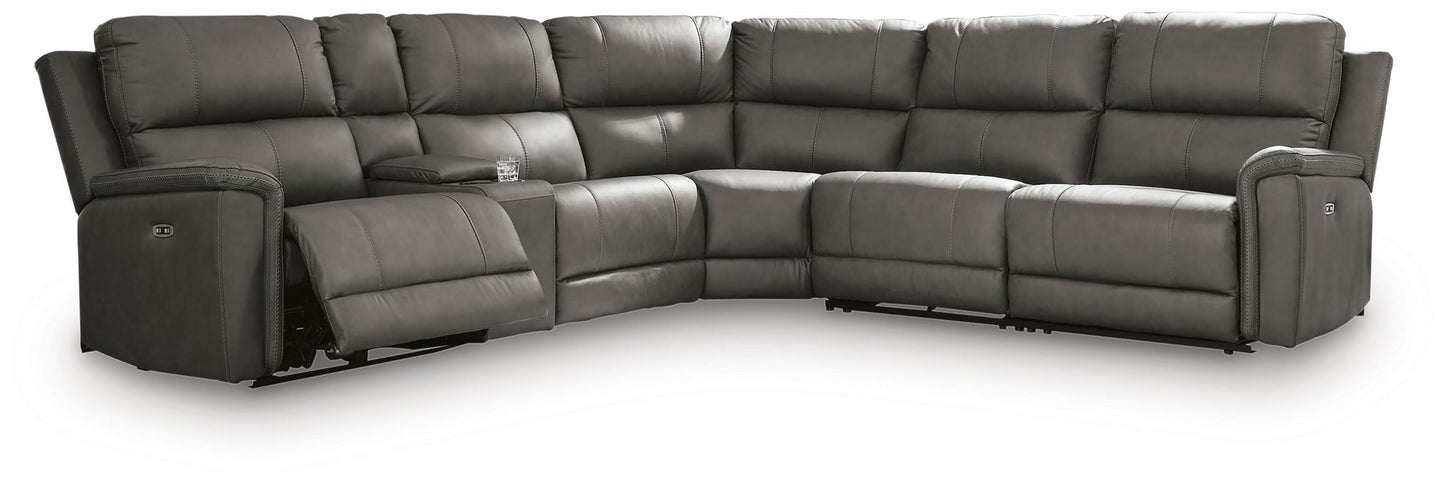 Sofá seccional reclinable eléctrico Bleckley de 6 piezas
