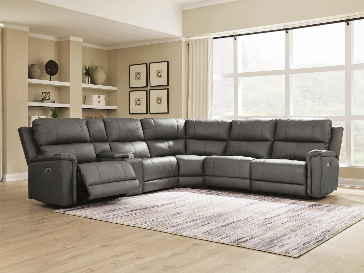 Sofá seccional reclinable eléctrico Bleckley de 6 piezas