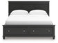 Cama con almacenamiento y panel tamaño California King Lanolee