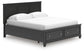 Cama con almacenamiento y panel tamaño California King Lanolee