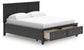 Cama con almacenamiento y panel tamaño California King Lanolee