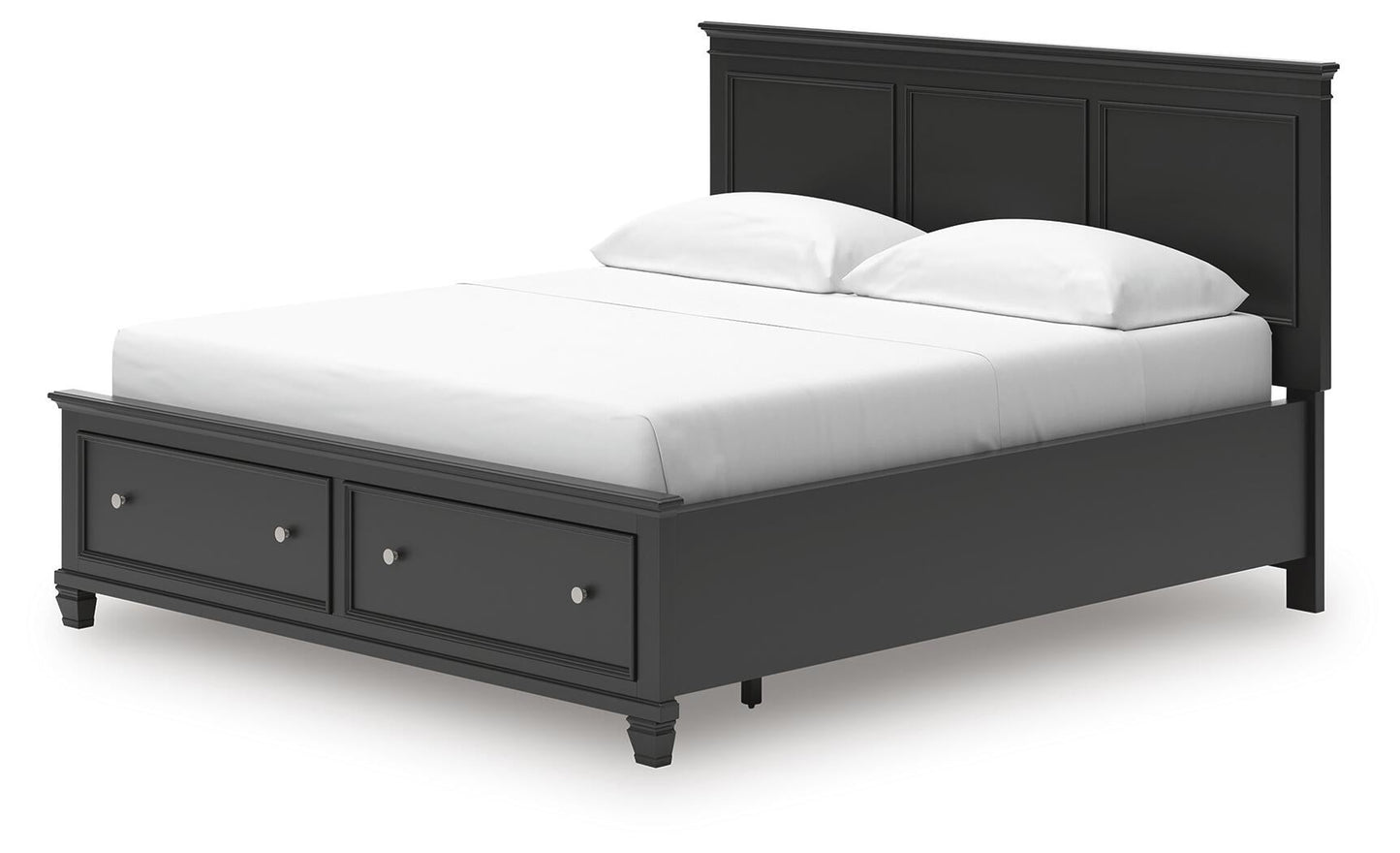 Cama con almacenamiento y panel tamaño California King Lanolee