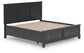 Cama con almacenamiento y panel tamaño king Lanolee