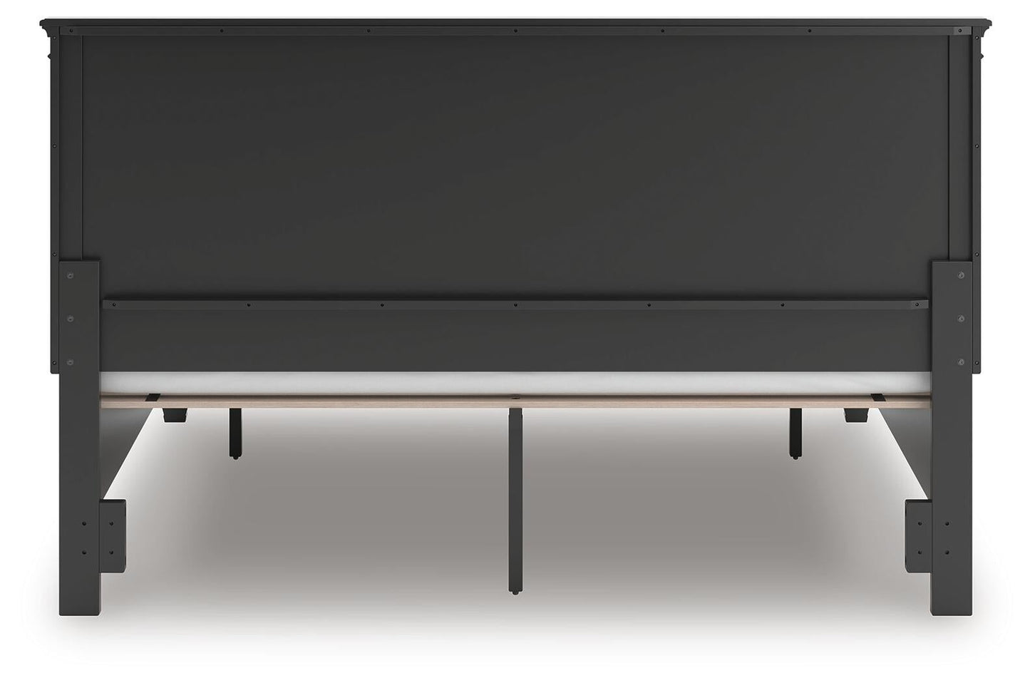 Cama con almacenamiento y panel tamaño king Lanolee