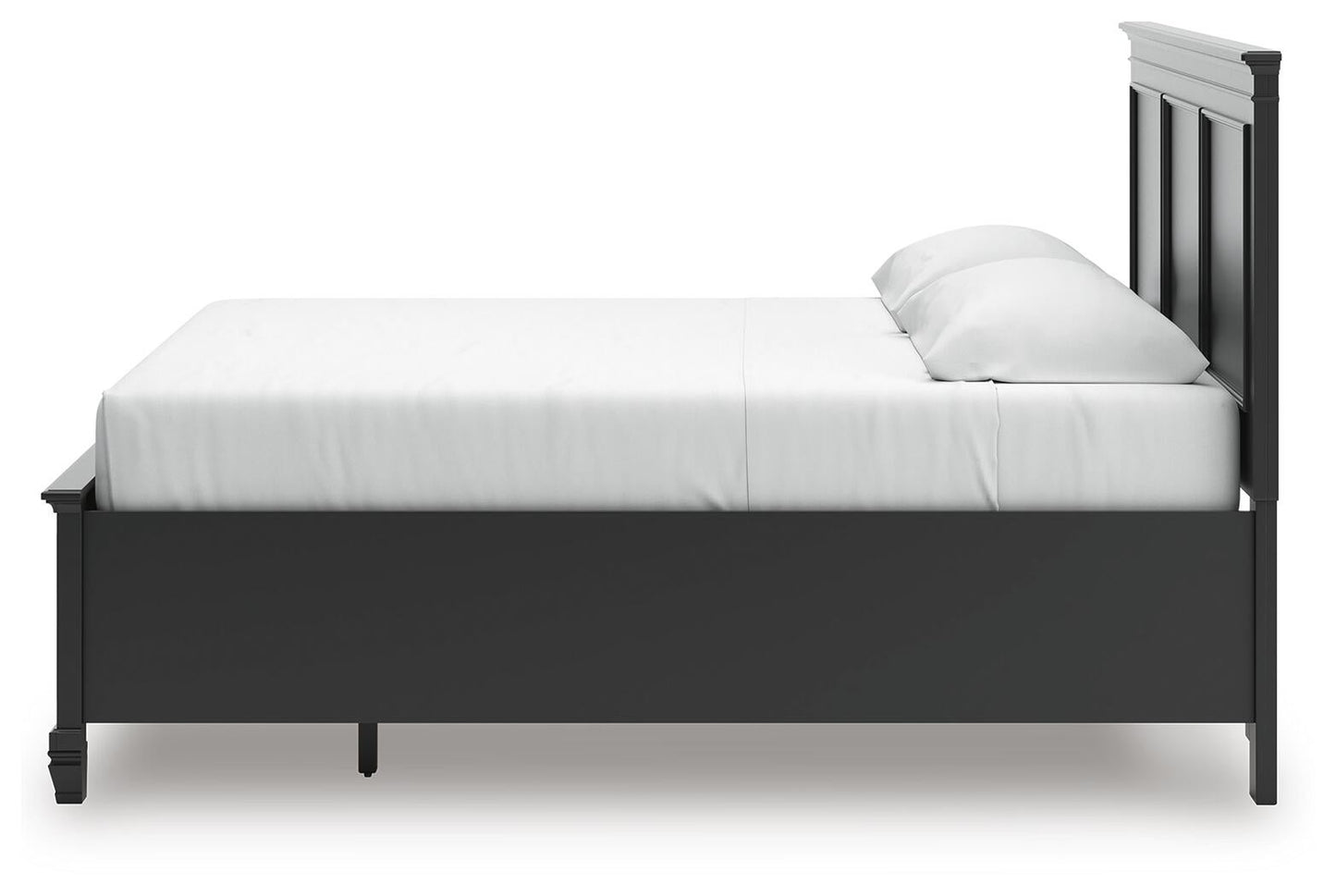 Cama con almacenamiento y panel tamaño king Lanolee