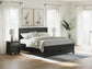 Cama con almacenamiento y panel tamaño California King Lanolee