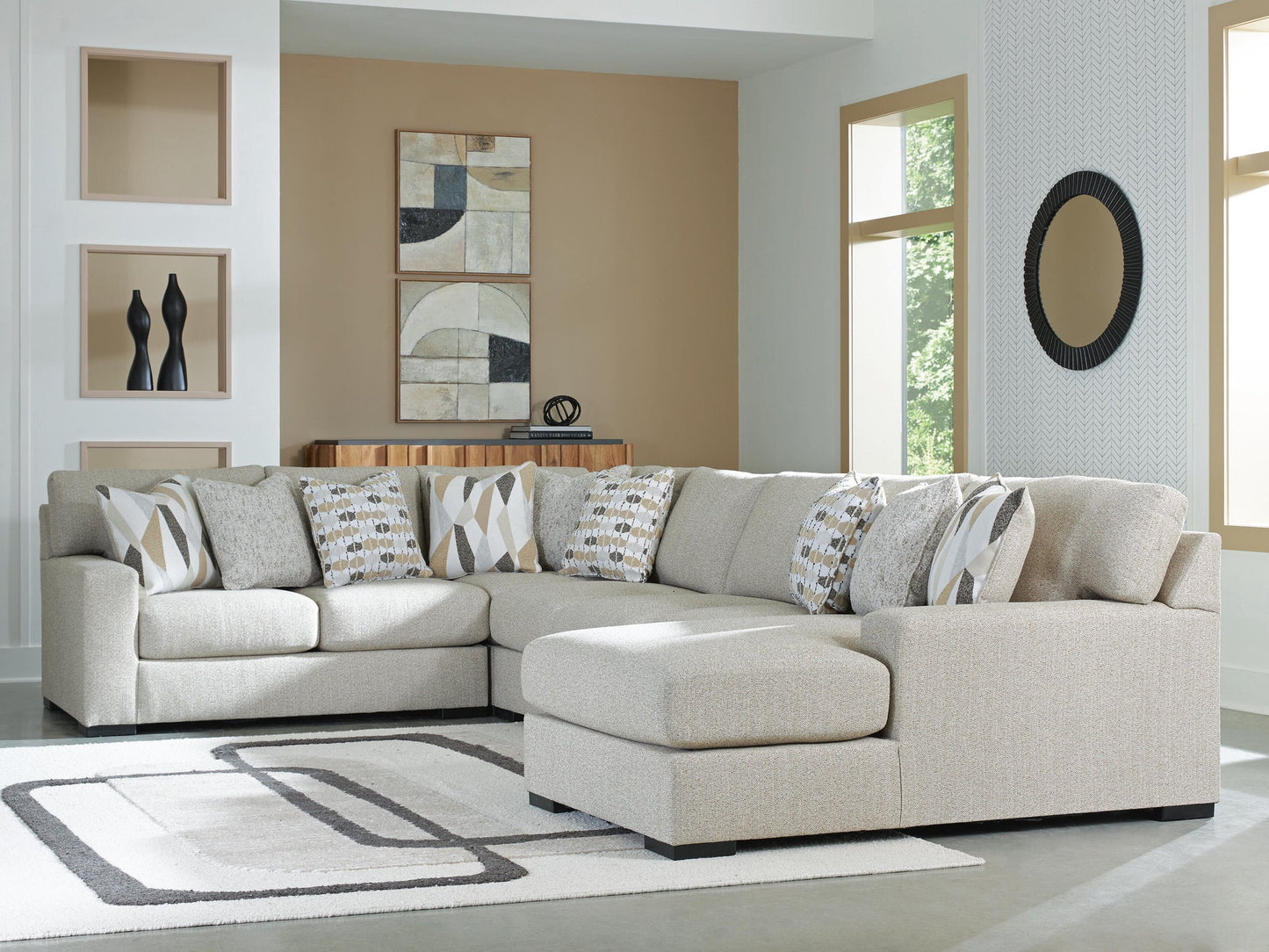 Sofá seccional Laurelgrove de 5 piezas con chaise longue