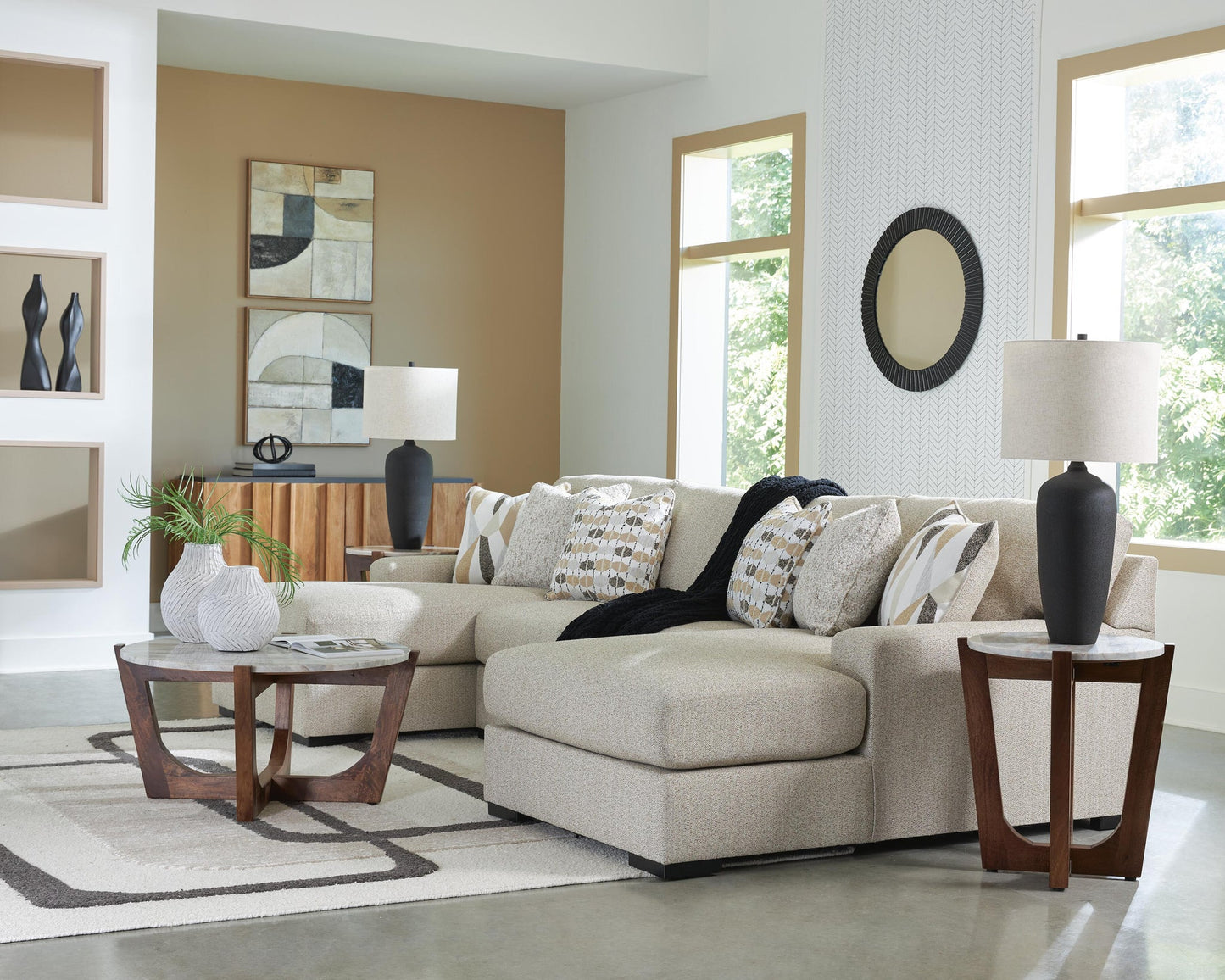 Sofá seccional doble de 3 piezas Laurelgrove