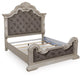 Cama con panel tapizado Bruchandi King