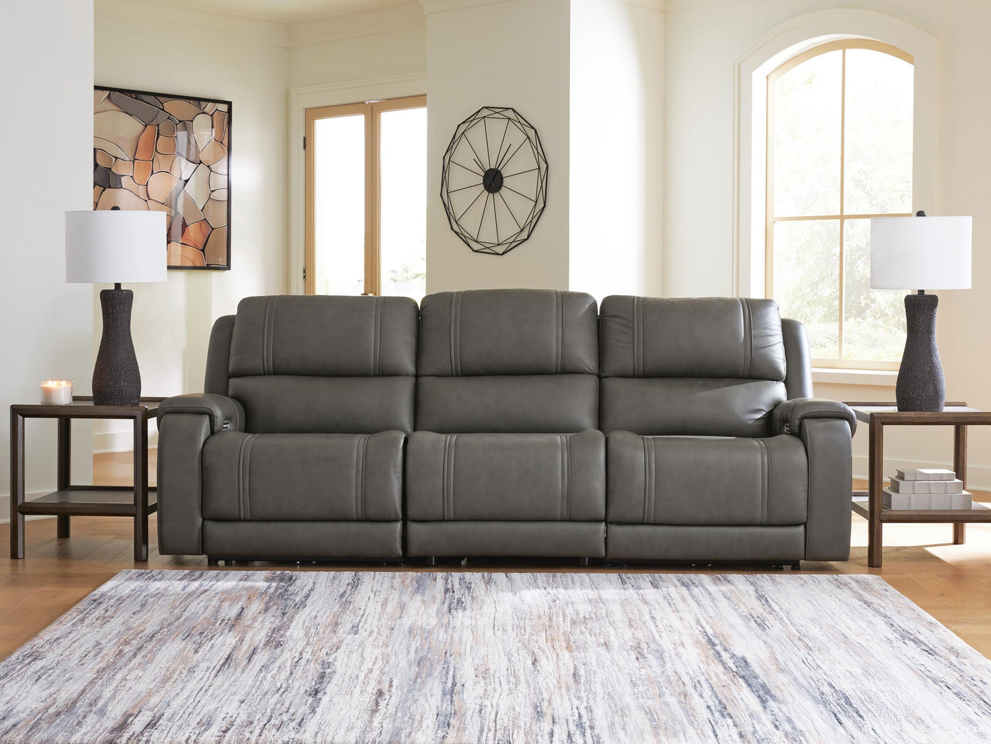 5Z - Sofá seccional reclinable eléctrico de 3 piezas Pittson