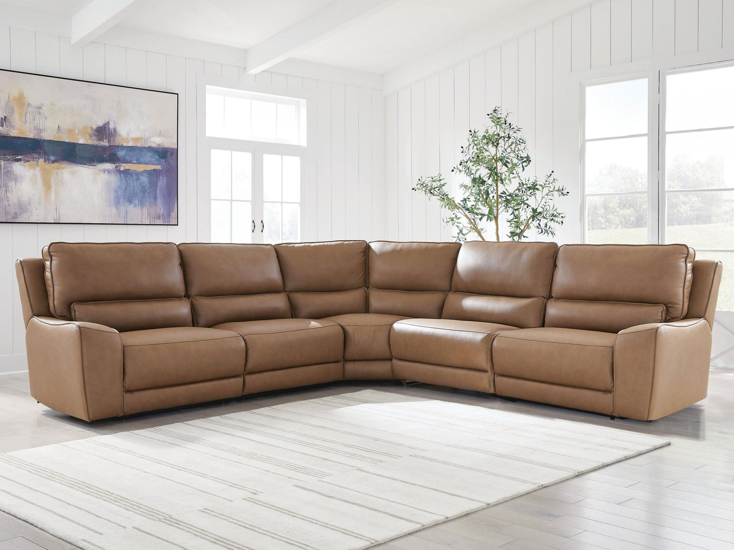 Sofá seccional reclinable eléctrico de 5 piezas DeepWakes
