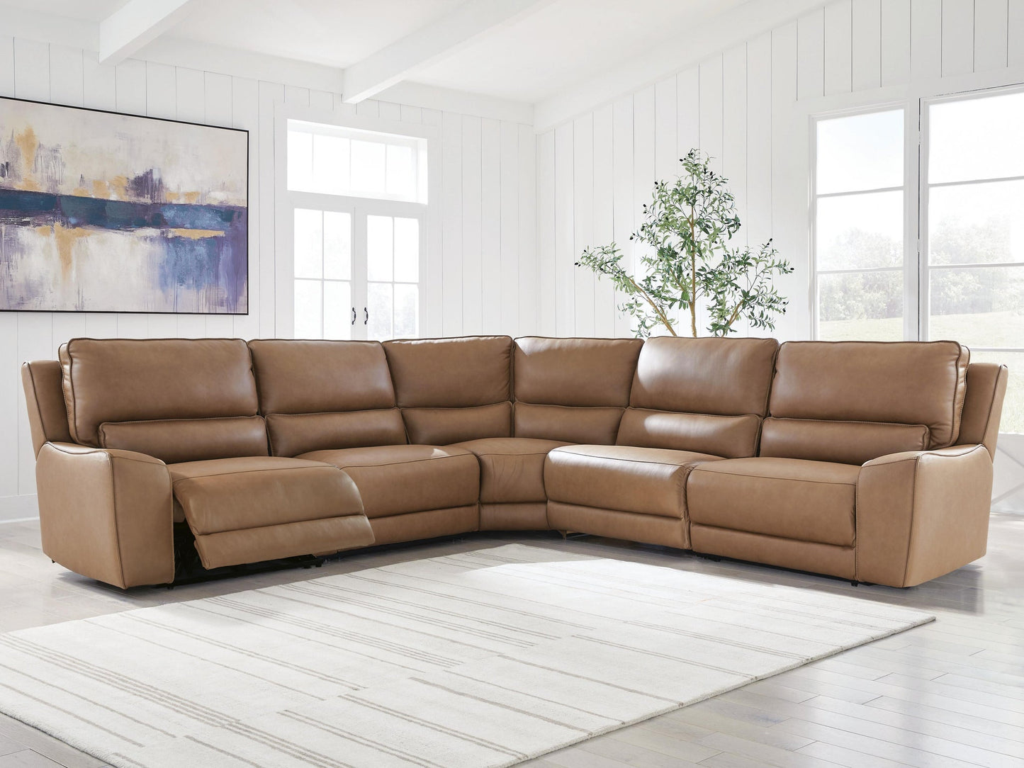 Sofá seccional reclinable eléctrico de 5 piezas DeepWakes