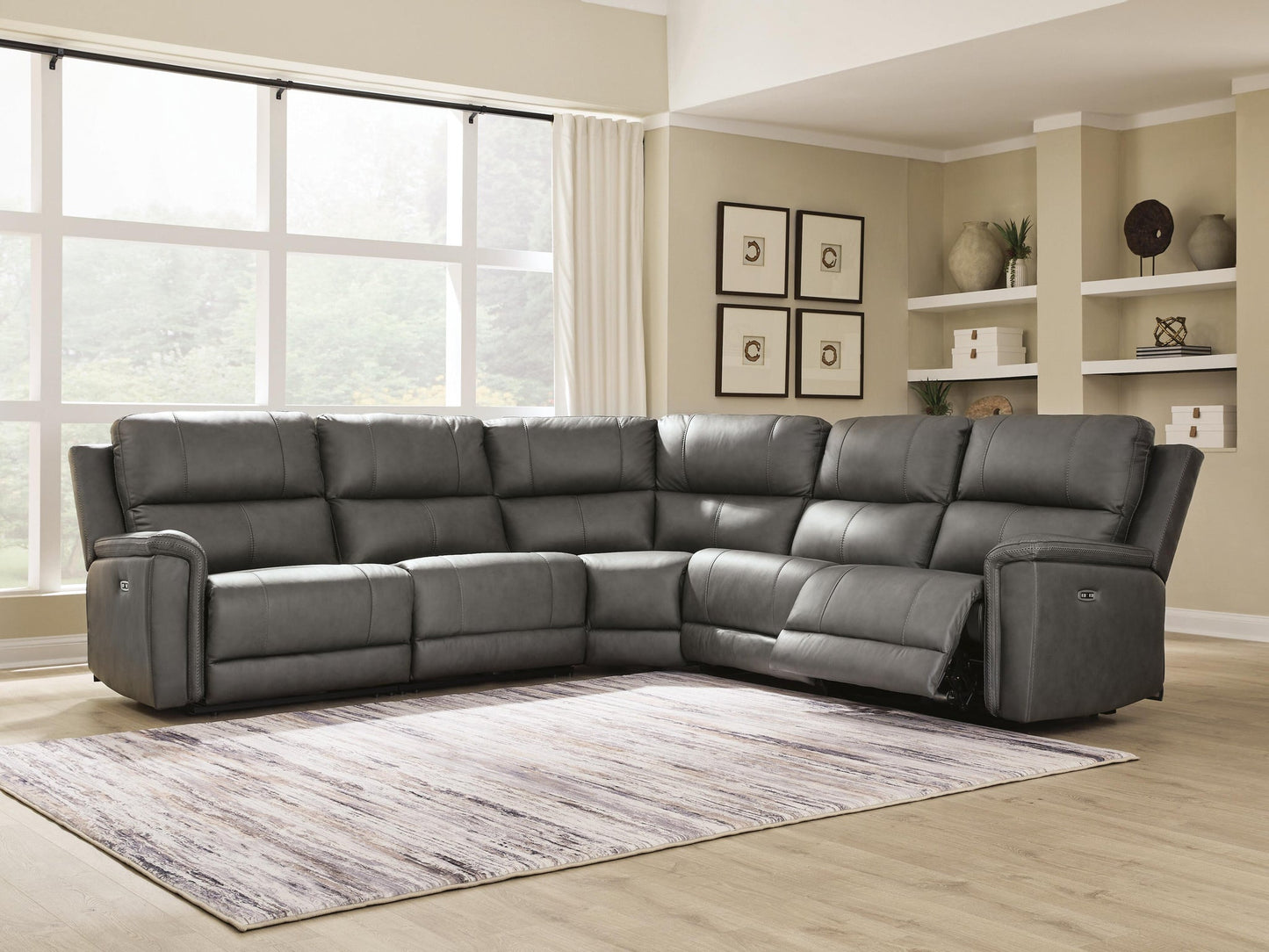 Sofá seccional reclinable eléctrico de 5 piezas Bleckley