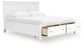 Cama con almacenamiento Fortman California King con panel