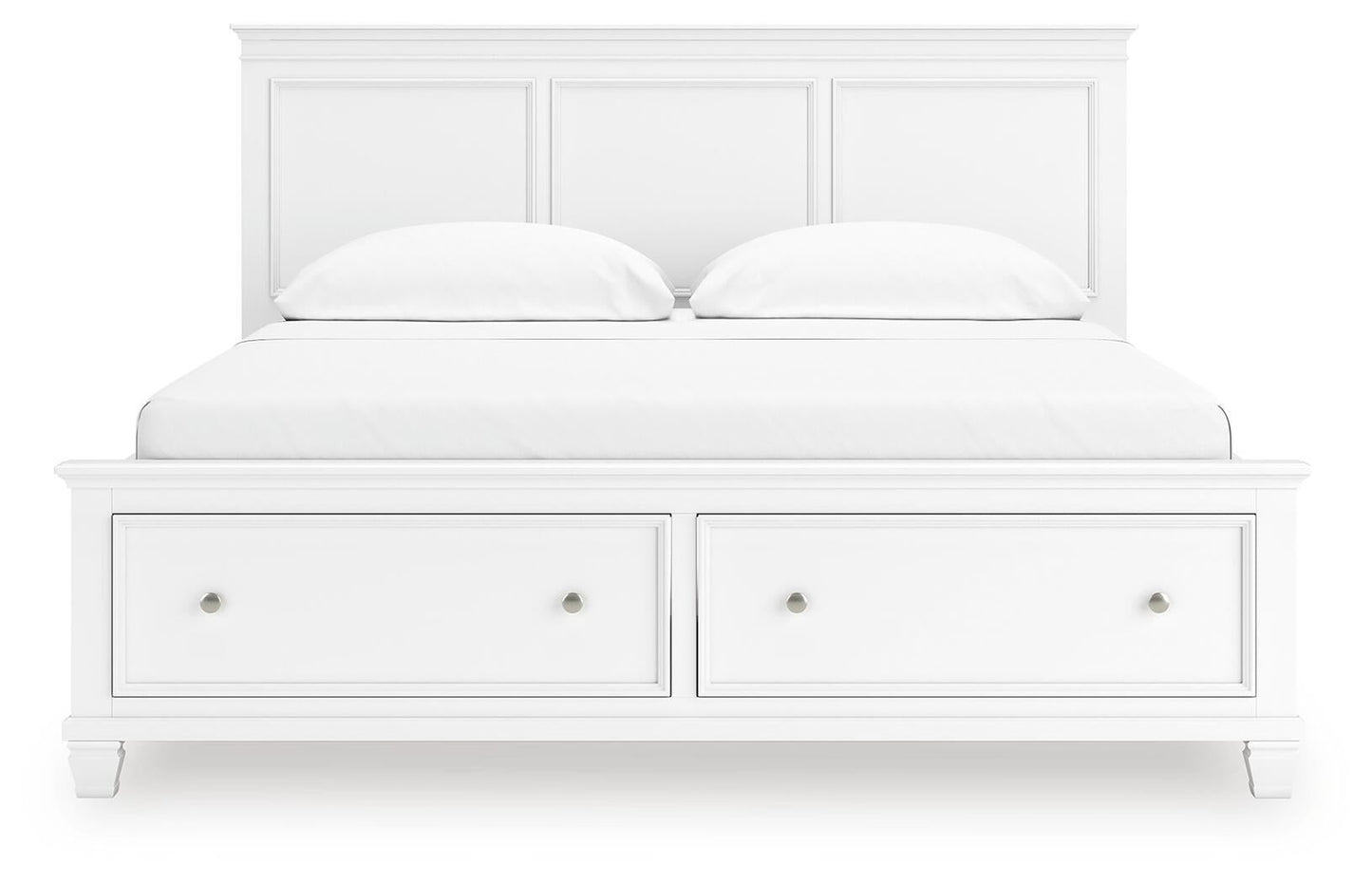 Cama con almacenamiento Fortman California King con panel