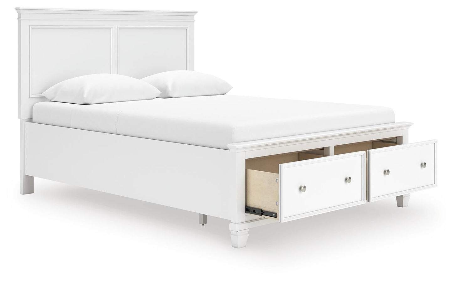 Cama con almacenamiento Fortman Queen con panel y cama