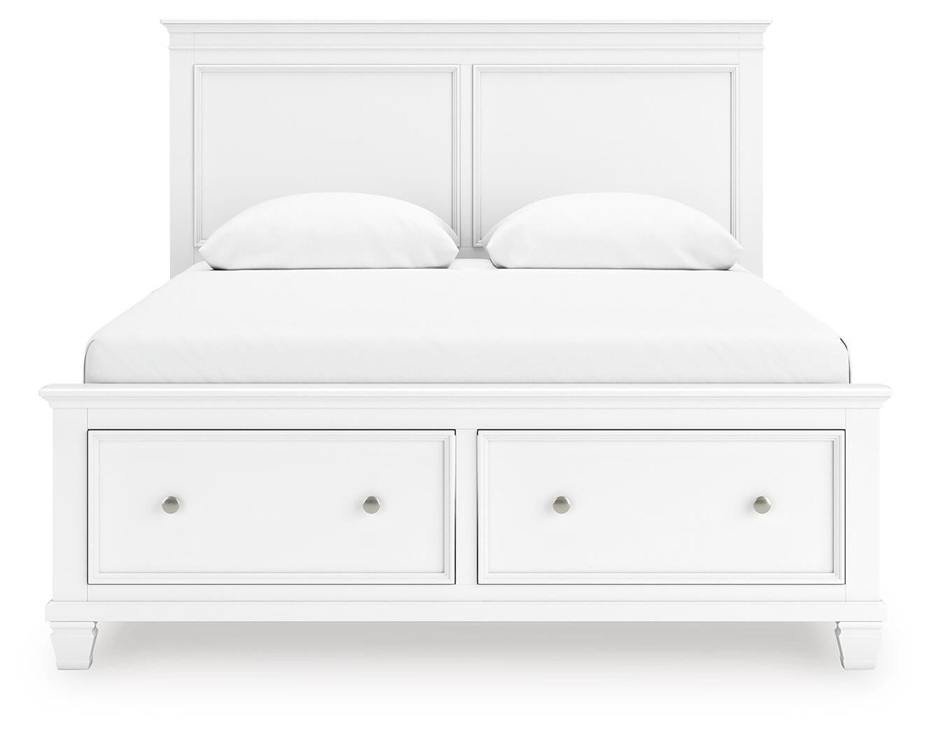 Cama con almacenamiento Fortman Queen con panel y cama