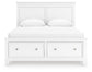 Cama con almacenamiento Fortman Queen con panel y cama