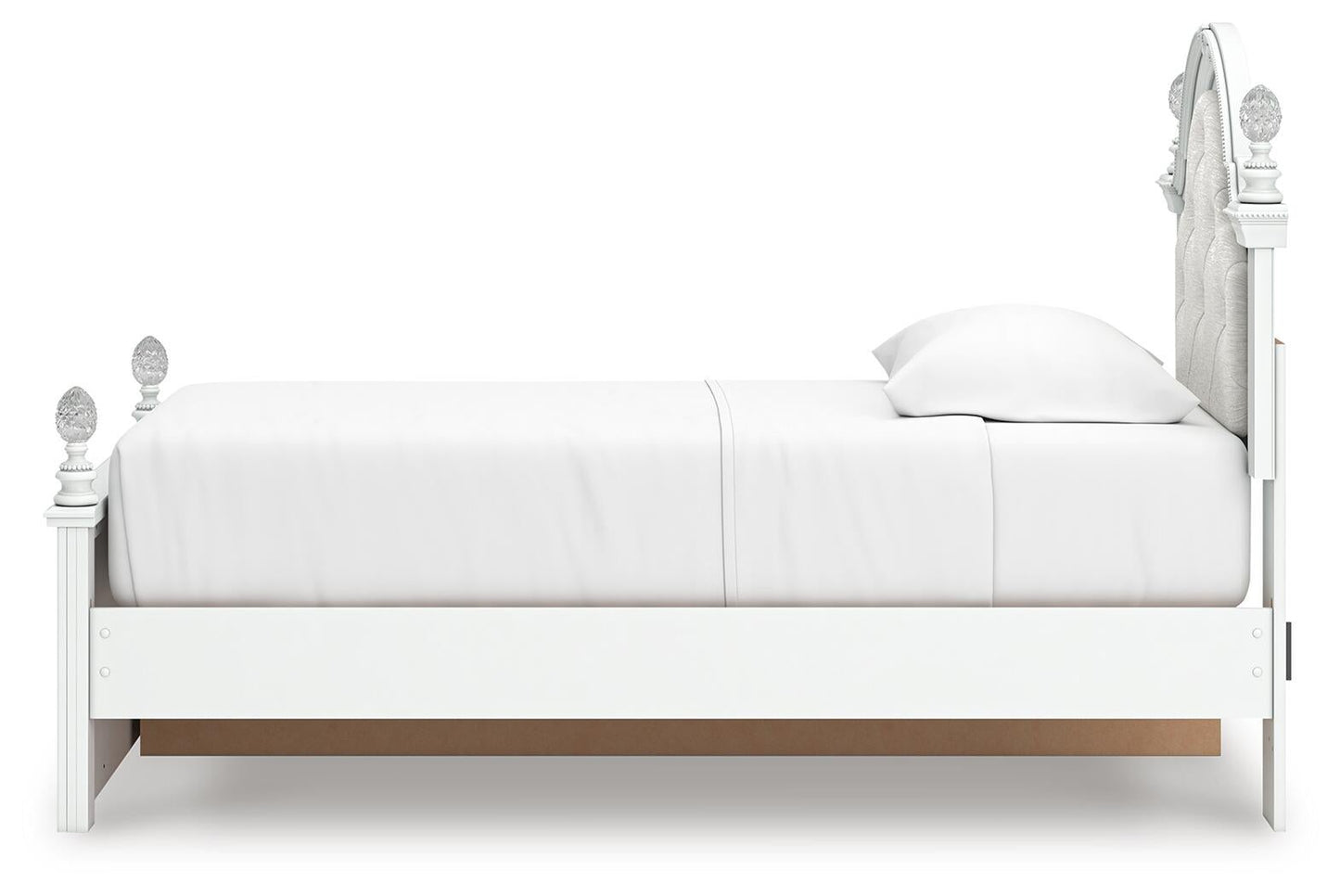Cama doble tapizada con almacenamiento Kozlani