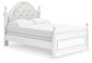 Cama Kozlani Full con panel tapizado