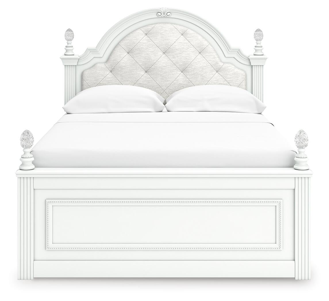 Cama Kozlani Full con panel tapizado