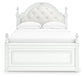 Cama Kozlani Full con panel tapizado