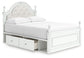 Cama Kozlani con almacenamiento y panel tapizado completo