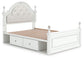 Cama Kozlani con almacenamiento y panel tapizado completo